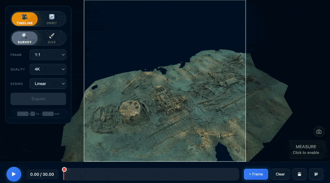 Orbit mode focusing on a feature