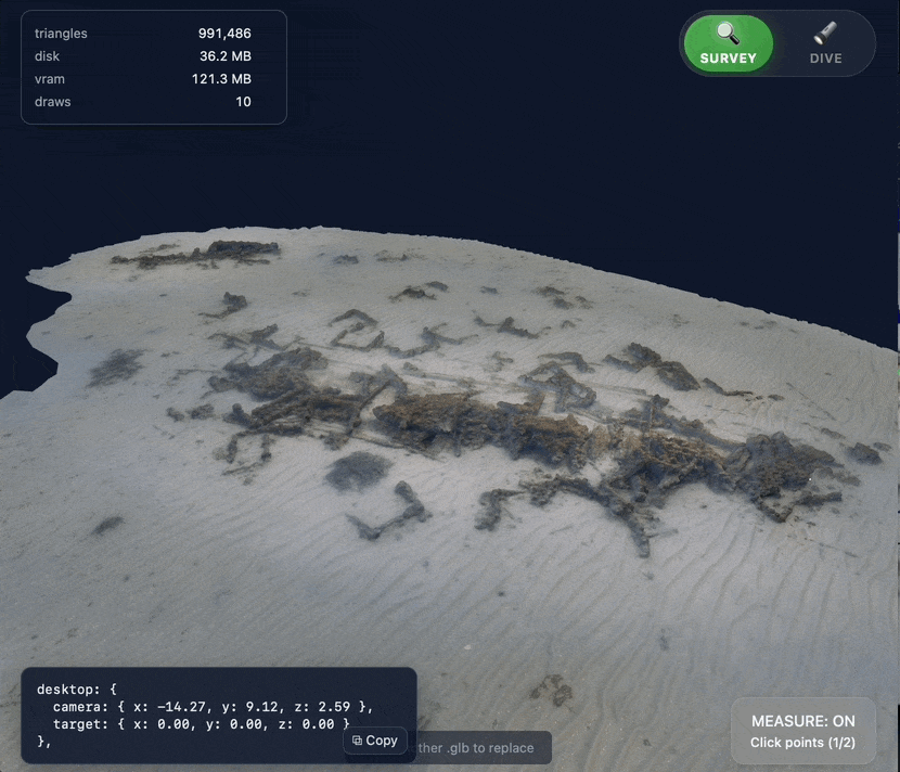 Final result with measurement and VR capabilities